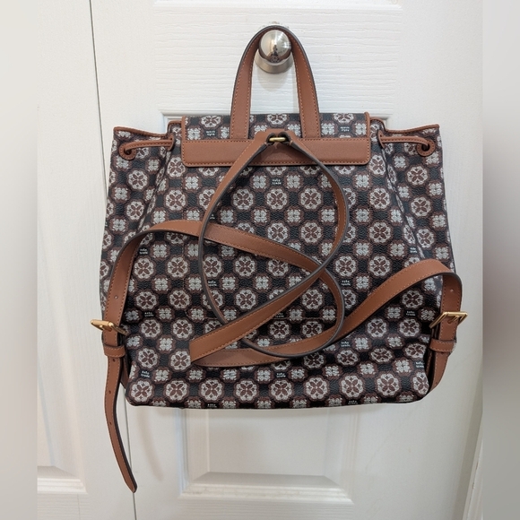 Kate Spade Brown Backpack with Monogram Design and Leather Accents - Picture 2 of 6